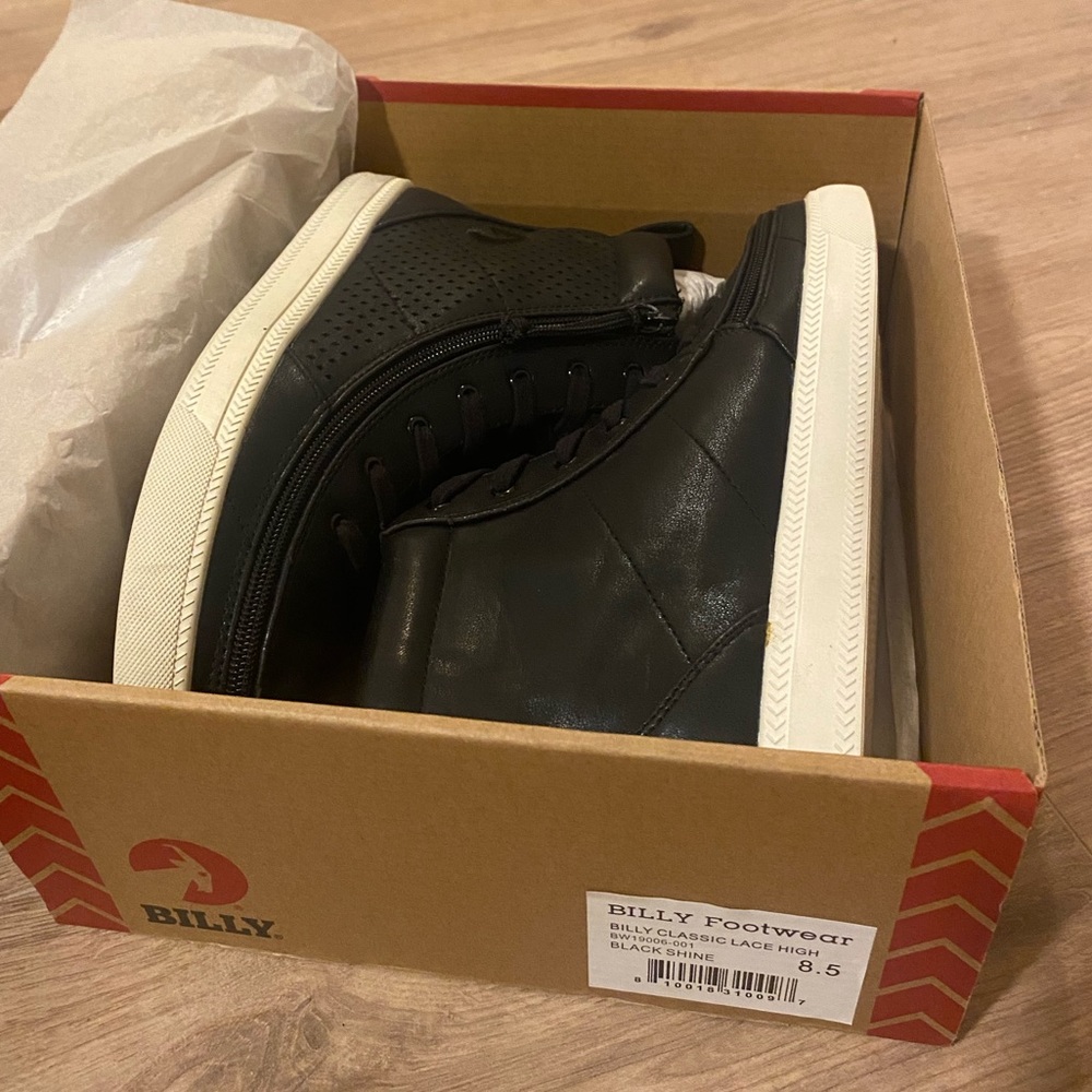 Billy Black Shine Classic Lace High Footwear